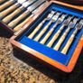 antique fish cutlery set in box Image 3