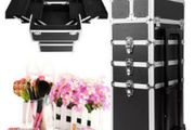 Multi-function 4 in 1 Beauty Cosmetic makeup nail hairdressing Beauty Case black Vanity Trolley