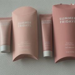 Summer Fridays Cloud dew gel cream moisturiser 10ml & Pink dew gel cleanser 15ml