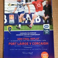 7th July 2010. GAA (Hurling) Programme. Waterford V Cork in ESB Minor Hurling Championship @ Walsh Park