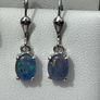 Sterling silver 925  Boulder Opal Triplet Earrings in Platinum Plated Sterling Silver Image 6