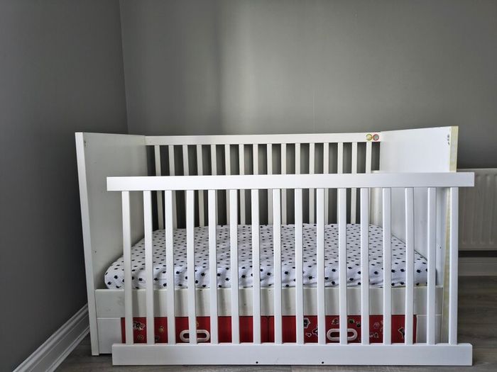 IKEA cot bed with drawers