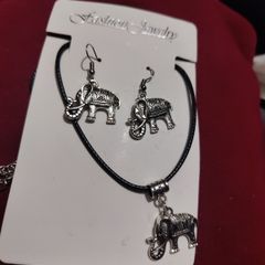 elephant necklace set