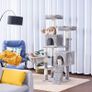 Cat Tree, 147 cm cat tower, Multi-Leve cat condo, Gray Image 2