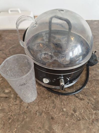 Egg boiler + glass french press coffee pot/milk frother
