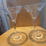 John Rocha Waterford Geo pattern pair of martini glasses Image 2