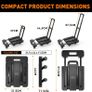 Folding Hand Truck, 6 Wheels Fold Up Hand Cart with 2 Elastic Ropes, Portable 225KG Capacity Heavy Duty Luggage Cart, Utility Dolly Platform Cart for Car House Office Luggage Moving, Black Image 2