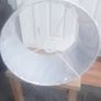 Shade/Large Round Gray Linen Lampshade .. Price Drop Image 5