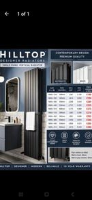 Hilltop Vertical single panel designer radiators white/Anthracite