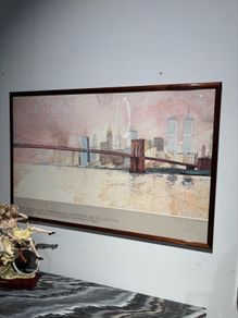 1983 David Lingwood Brooklyn Bridge Lithograph