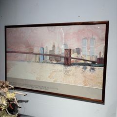 1983 David Lingwood Brooklyn Bridge Lithograph