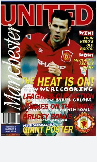 Man Utd 'UNITED' official magazines 1995
