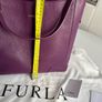 Fabulous Furla Leather Designer Bag in the Colour Aubergine Image 6