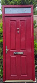 PVC Front Door with 2 Side Glass Panels