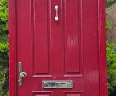 PVC Front Door with 2 Side Glass Panels