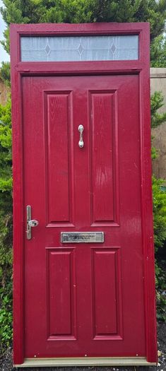 PVC Front Door with 2 Side Glass Panels