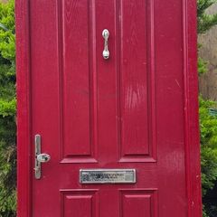 PVC Front Door with 2 Side Glass Panels
