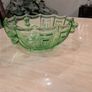 Vintage Stolzle Art Deco Green Glass Bowl 22cm Uranium glass Image 6