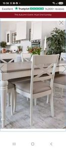 2 x Dining chairs EZ Living dining chairs Bentley Designs Montreux leather seat 20e  for one chair