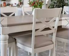 2 x Dining chairs EZ Living dining chairs Bentley Designs Montreux leather seat 20e  for one chair