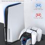 PS5 Charging Station - 2H Fast Controller Charger for PlayStation 5 DualSense, Upgrade Charging Dock With 2 Types of Cable for Dual Controllers Image 3