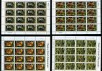 2002 Ireland Native Irish Mammals (41c Badger, 50c Otter, 57c Red Squirrel & E1 Hedgehog) Commemorative Stamp Sheetlet 1A1A1A1A Mint Never Hinged (MNH)