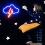 Neon Sign, Acrylic Cloud Lightning Led Neon Light Wall Light Led Wall Decor, Battery or USB Powered Light Up Acrylic Neon Sign for Bedroom, Kids Room, Bar, Party, Christmas Image 2