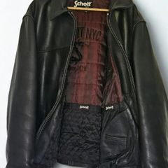 Schott NYC Black Leather Jacket XL