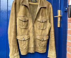 Ralph Lauren border patrol Double RRL leather jacket RARE!