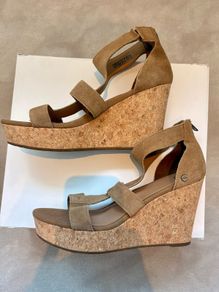 UGG Women's Whitney Platform Wedge Sandal in a beautiful Chestnut colour and never worn.