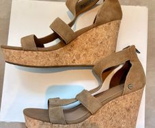UGG Women's Whitney Platform Wedge Sandal in a beautiful Chestnut colour and never worn.