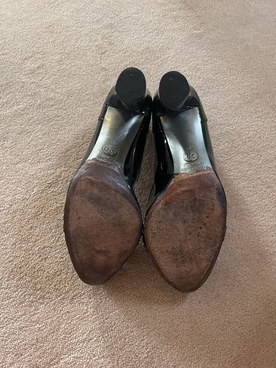 D&G high heel black patent shoes