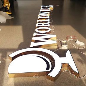 Luxury Illuminated Gold Mirror Channel Letters That Define Your Brand