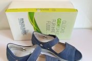 Waldlaufer Hilena Blue Nubuck Leather Wide Fit H Sandals UK3 EU36 BNIB  CAN POST