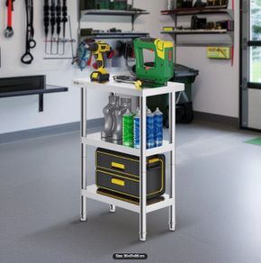 Stainless Steel Food Prep Table Commercial Kitchen Work Table 35.6x61 cm