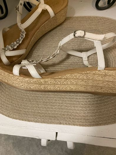 White sandals