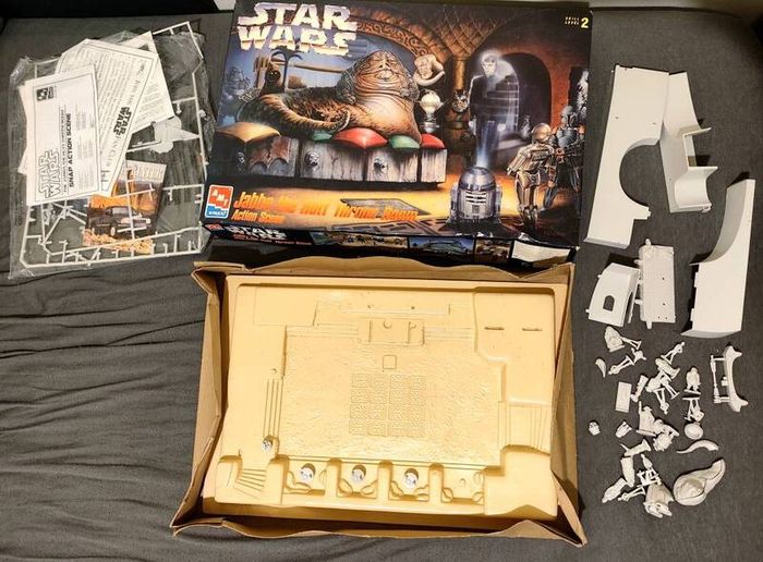 Vintage Star Wars Jabba The Hutt Throne Room Action Scene Amt Ertl Model Kit Return Of The Jedi 1995 Luke Skywalker Tatooine