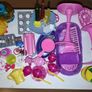 3 Barbie dolls with clothes & household accessories Image 2