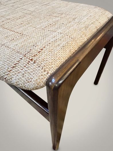 Set of 4 Mid-Century Danish Stained Oak Dining Chairs attributed to Erik Buch.