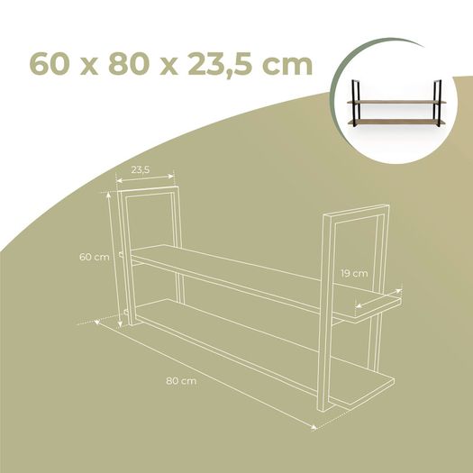 STRATA Industrial Steel Shelf Brackets (Pair) | Modern Minimalist Wall Storage