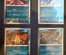 Set of 4 Pokemon Cards Zarude, Chi-Yu, Yveltal, Chien-Pao