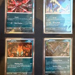 Set of 4 Pokemon Cards Zarude, Chi-Yu, Yveltal, Chien-Pao