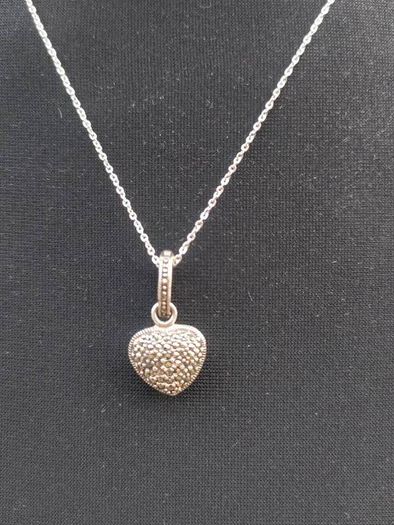 New and boxed Sterling Silver Swarovski Marcasite pendant set
