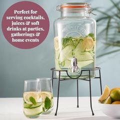 Kilner drink dispenser with stand Glass
