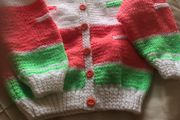 Handknit Girls cardigan