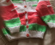 Handknit Girls cardigan