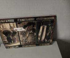 Barbers Metal Plaque