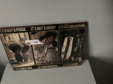 Barbers Metal Plaque