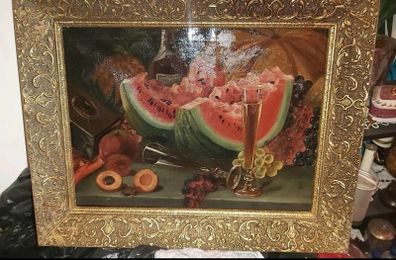 Antique oil painting on canvas