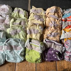 Pop in cloth reusable nappies